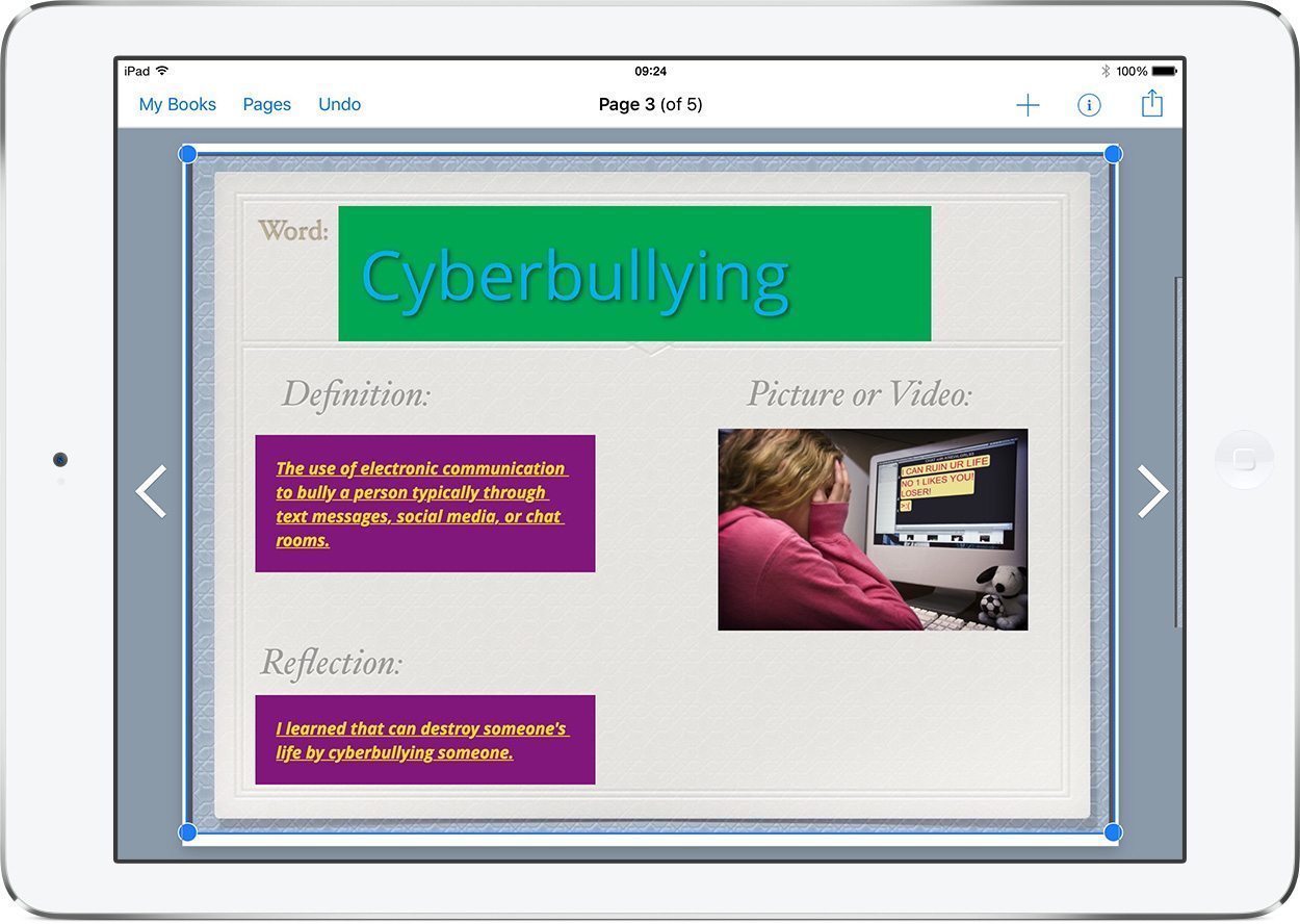 Cyberbullying - Book Creator screenshot