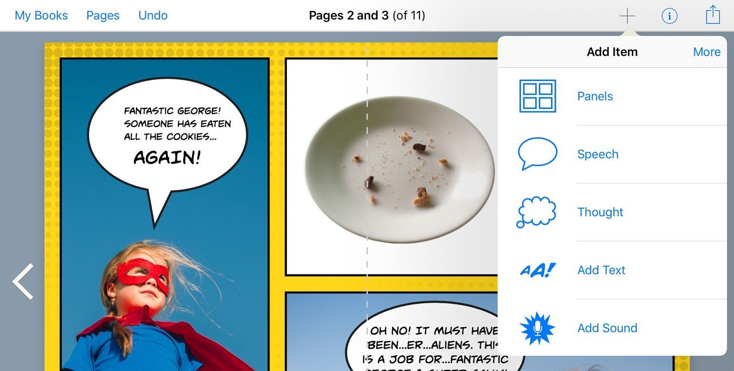 New comic styles in Book Creator