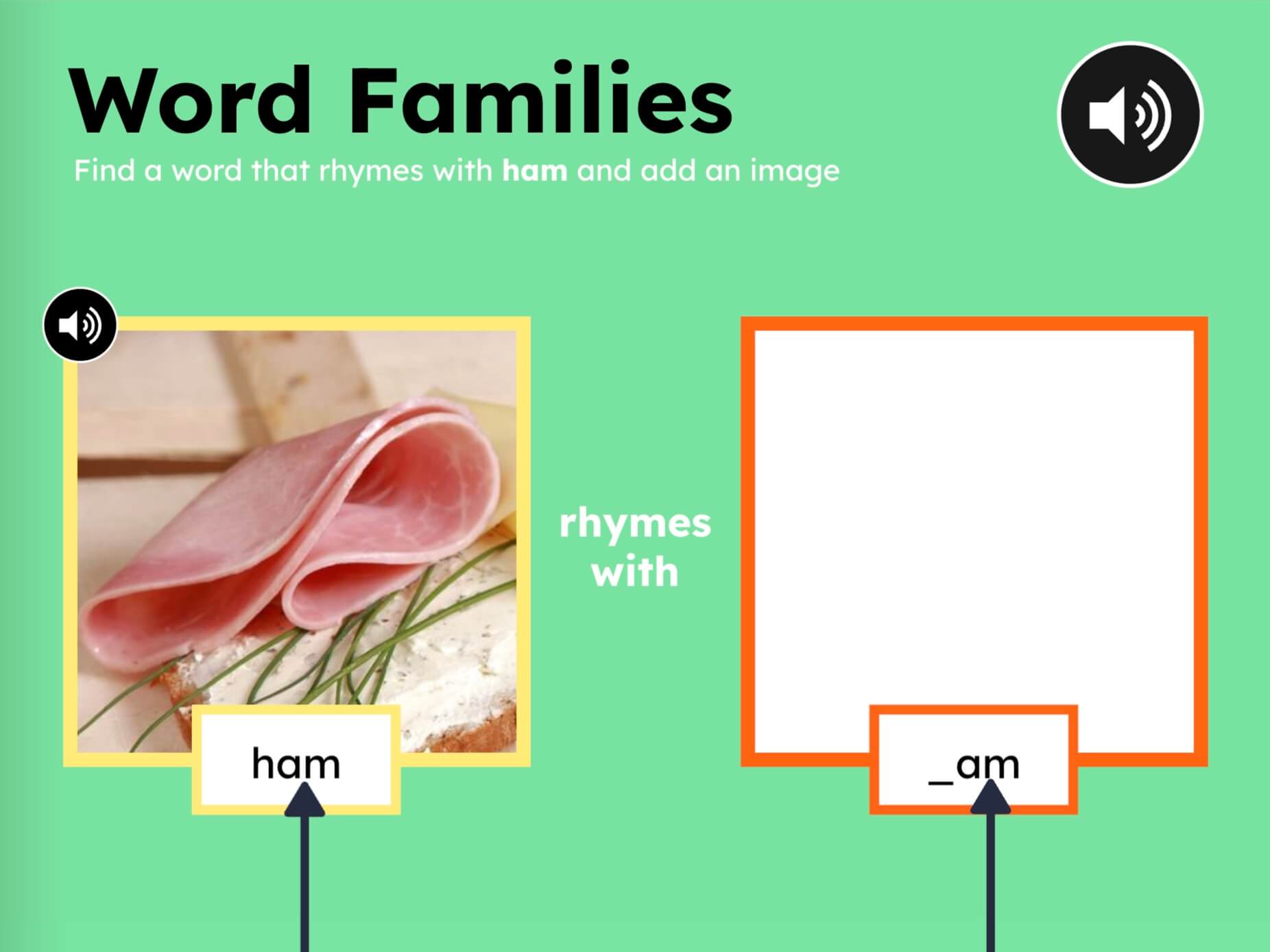 Word Families exercise