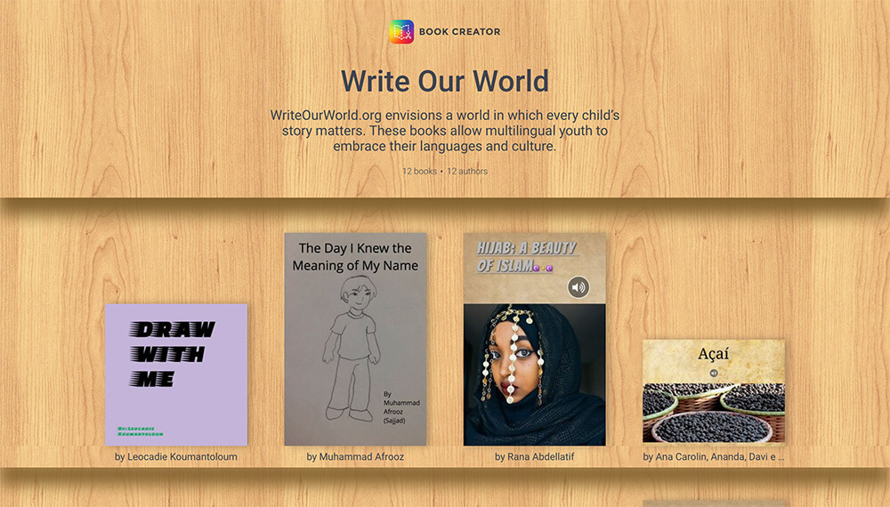 Example library from Write Our World
